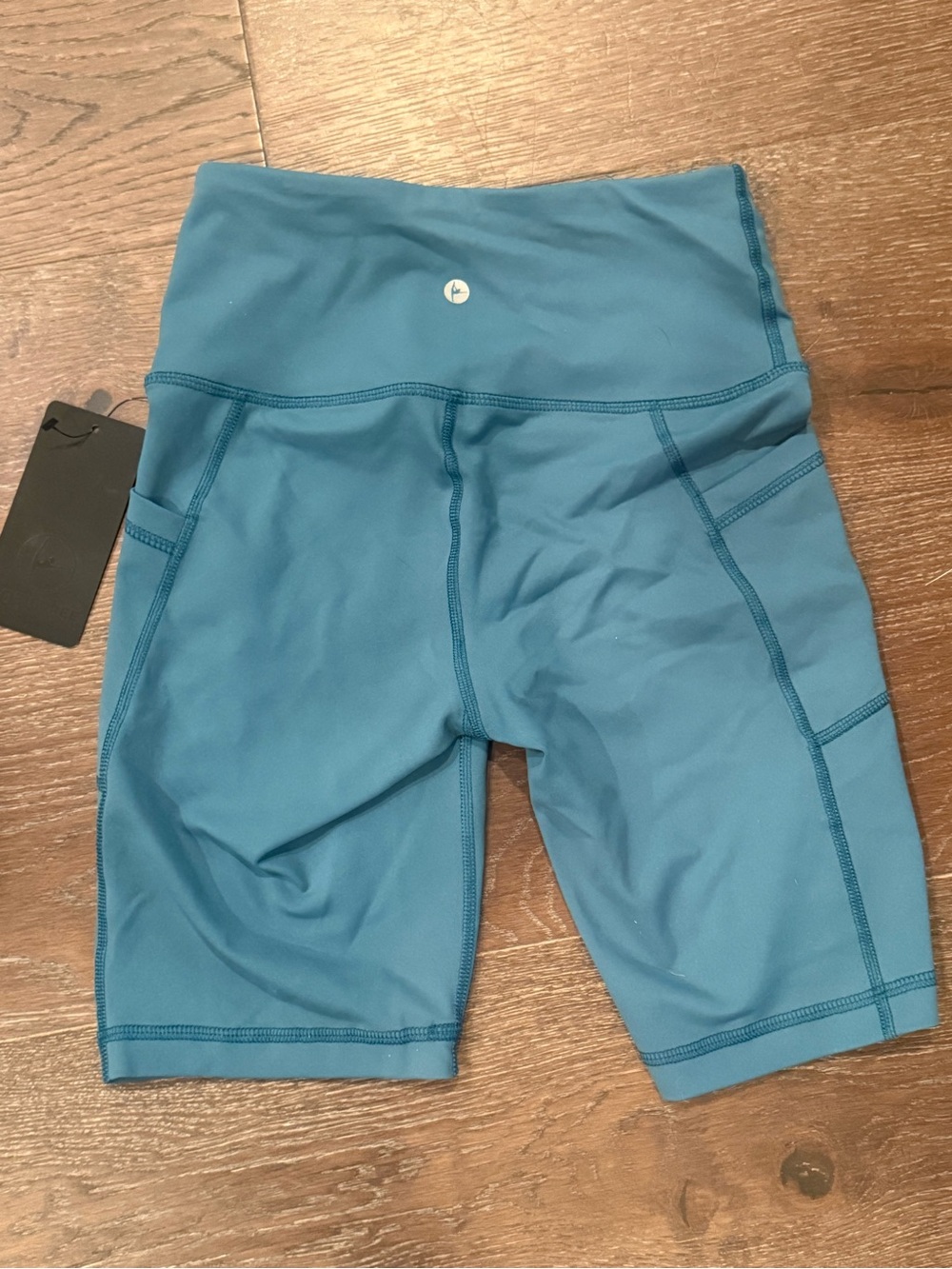 90 degree by reflex Women's High-Waist Teal Active Biker Shorts NWT XS